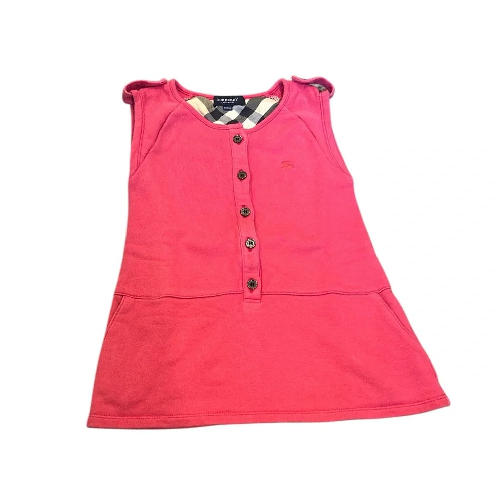 Burberry Children Sleeveless Heritage Overall A Line Dress School Wear